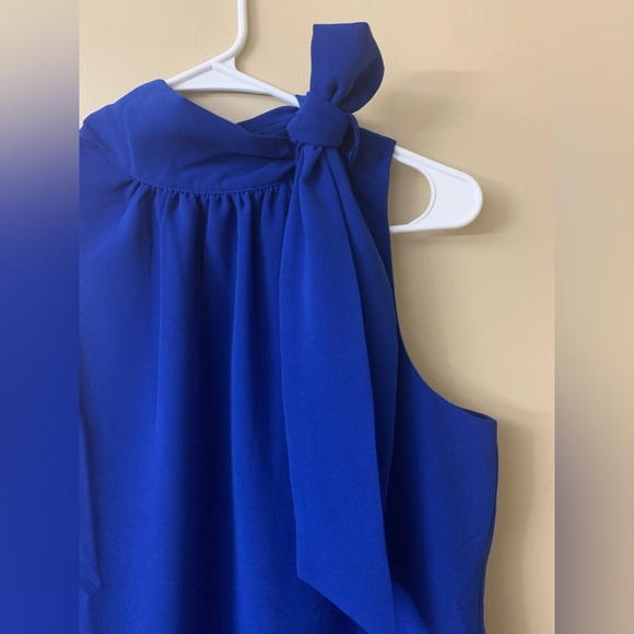 NWT ANNE TAYLOR BLUE SHIFT DRESS Women | Color: Blue | Size: 10P - 10 Petite - Picture 4 of 7